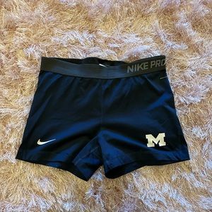 Michigan Nike Spandex Shorts